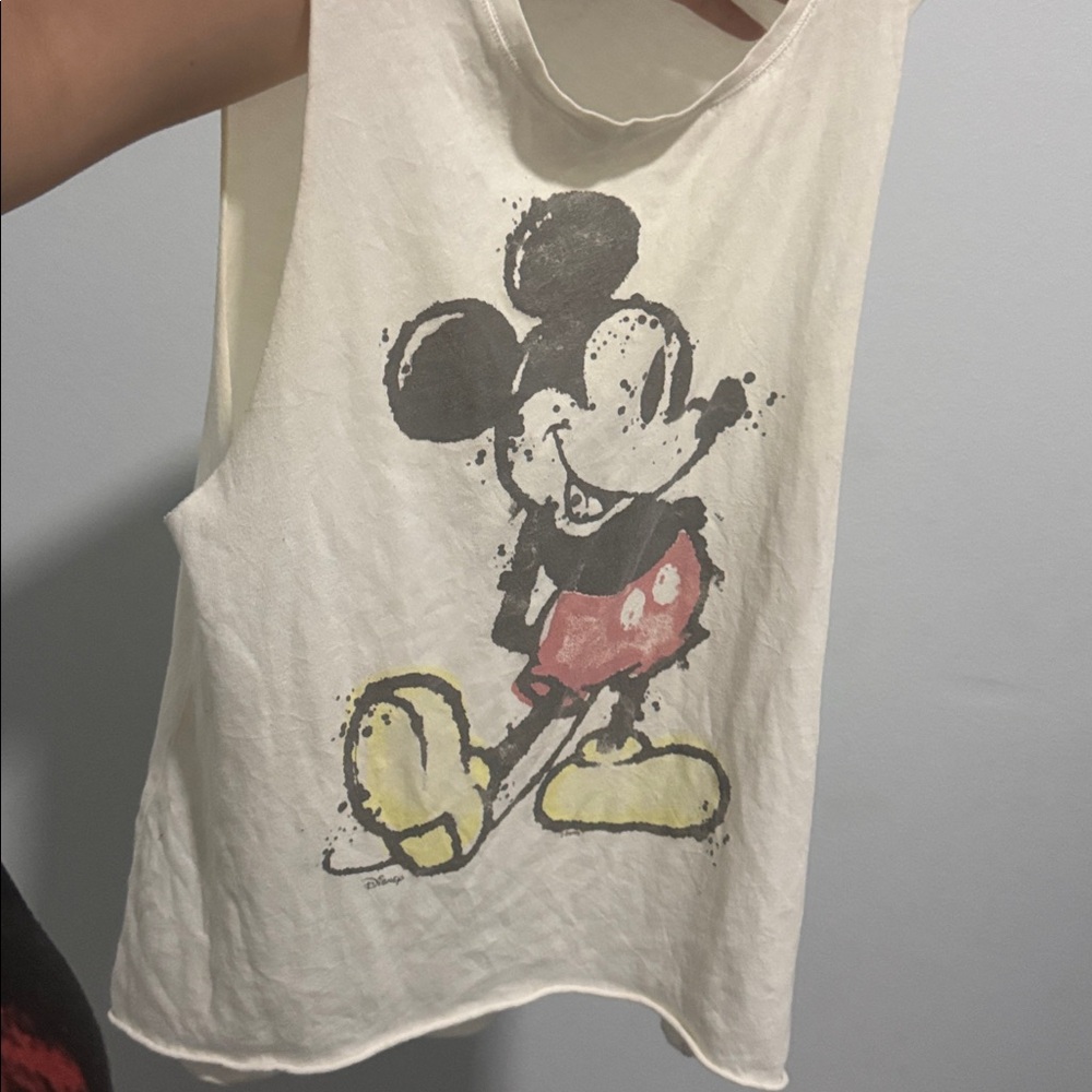 Hollister Kids Tank Top - Cream with Mickey Mouse
